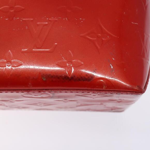 LOUIS VUITTON Monogram Vernis Reade PM Hand Bag Red Rouge M91088 - Picture 9 of 16
